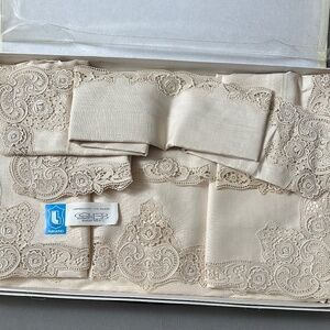 Rare New Old Stock (NOS) Giuseppe Bellora Italian Linen Sheet Set (Queen)
